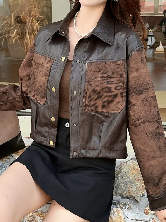 Women's Cropped Jacket with Collar