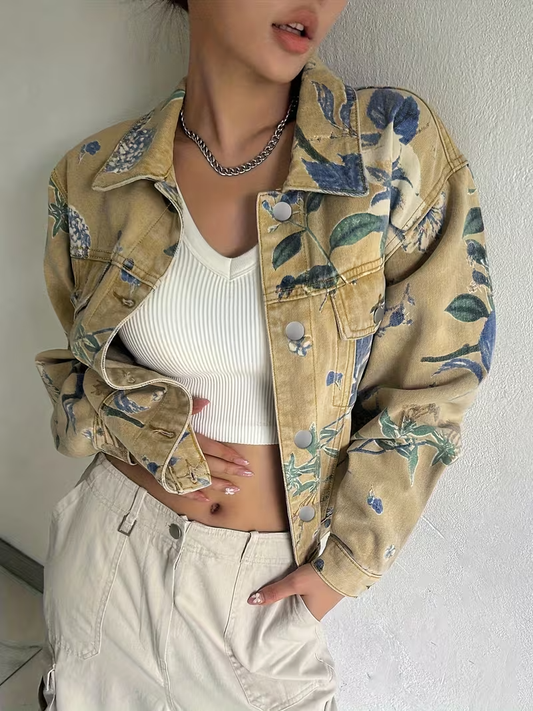 Women’s Floral Button-Up Jacket