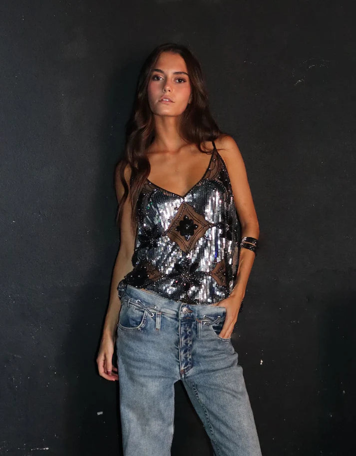 Women’s Sequin Camisole Top