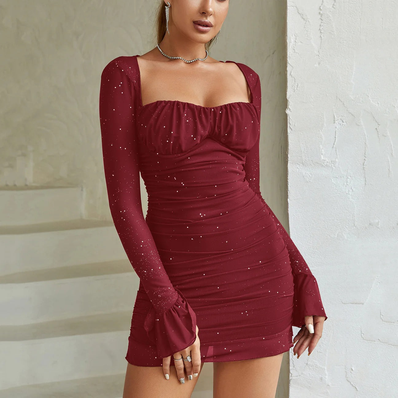 Women’s Square Neck Mini Dress