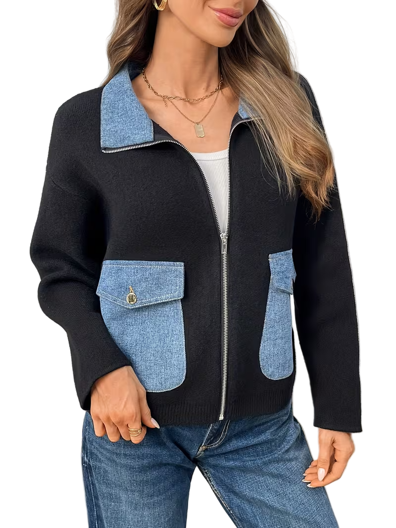 Women’s Collared Front-Zip Jacket