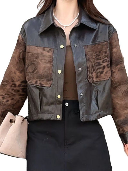 Women's Cropped Jacket with Collar