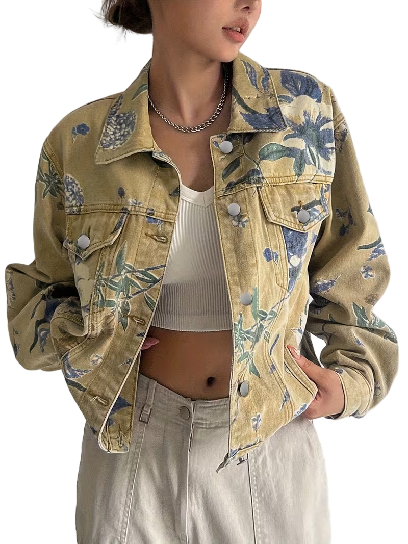 Women’s Floral Button-Up Jacket