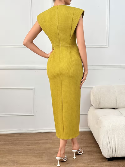 Women’s Sleeveless Wrap Midi Dress