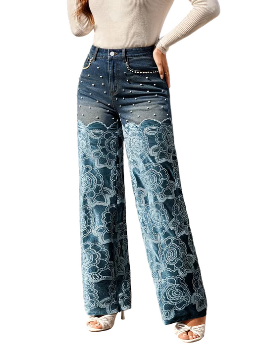 Women’s Wide-Leg Floral Pants