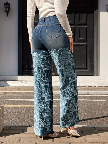 Women’s Wide-Leg Floral Pants