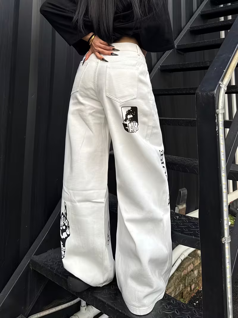 Women’s Wide-Leg Graphic Pants