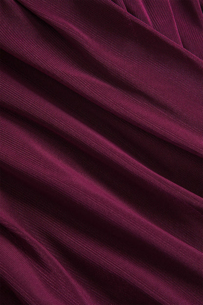 Women’s Ruched Mesh Long Sleeve Crop Top