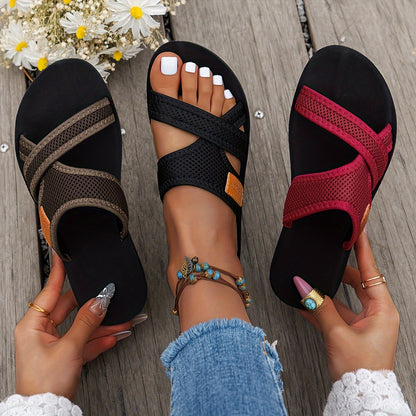 Women’s Crisscross Strap Slide Sandals