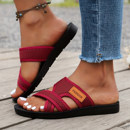 Women’s Crisscross Strap Slide Sandals