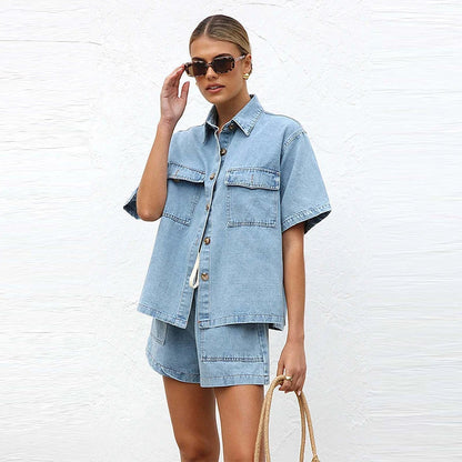 Women’s Denim Shorts Set