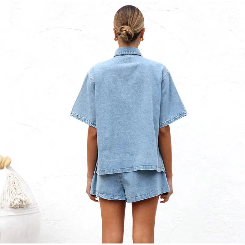 Women’s Denim Shorts Set