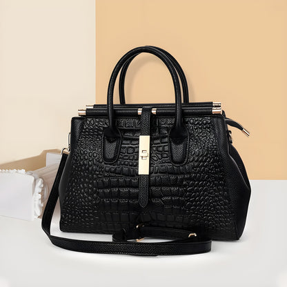 Women’s Embossed Top Handle Bag