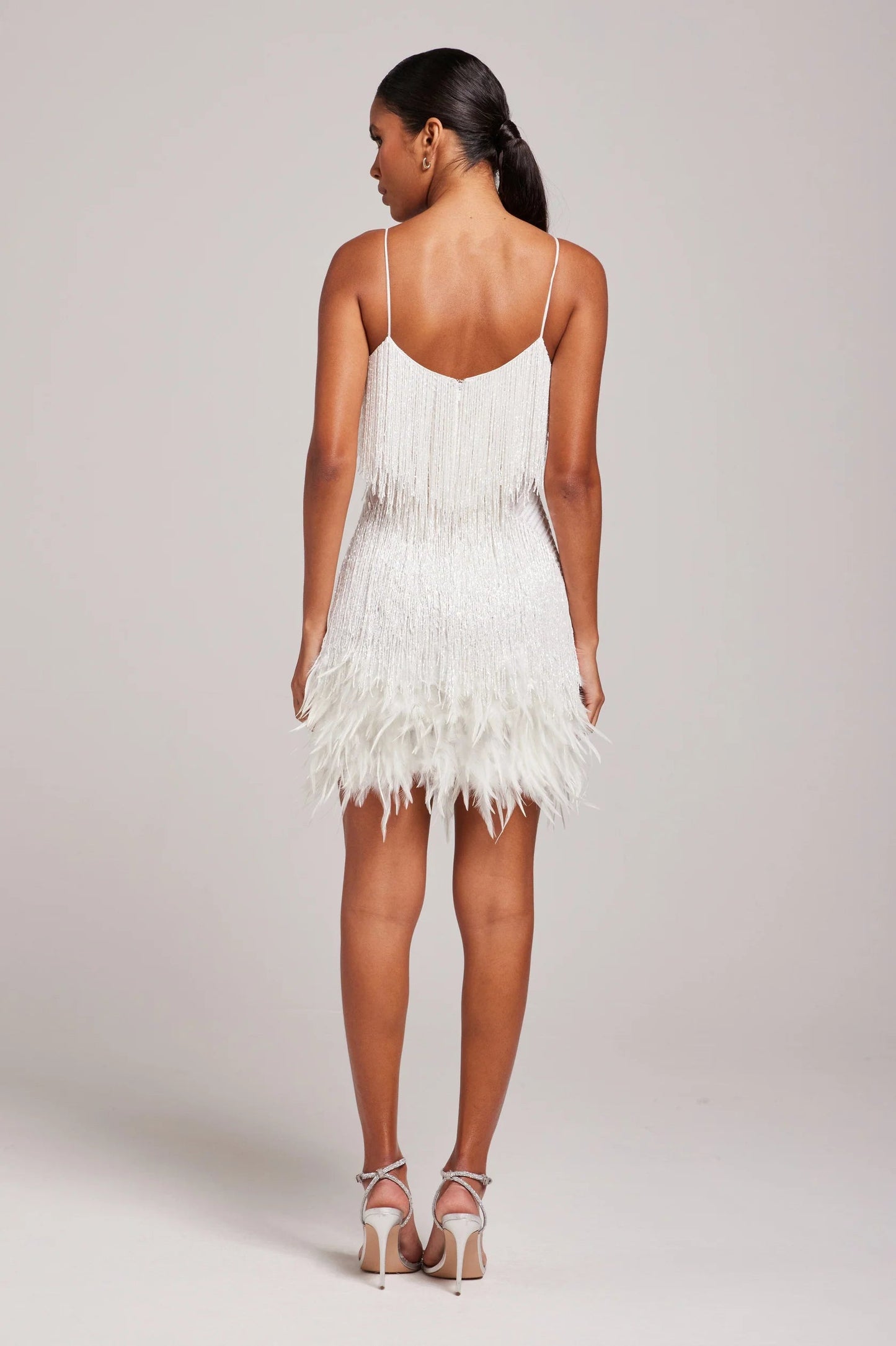 Women’s Fringe Feather Mini Dress