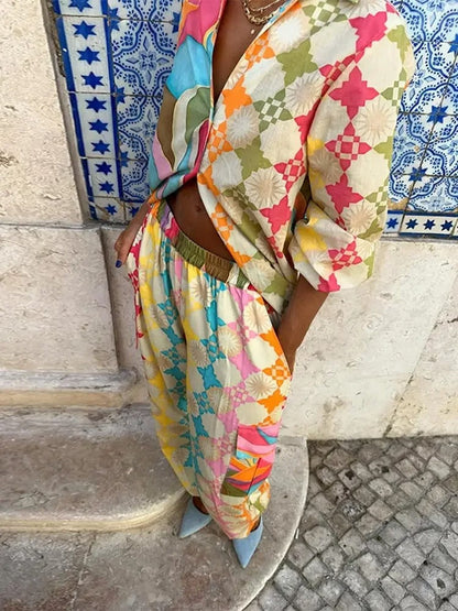 Women’s Geometric Two Piece Set