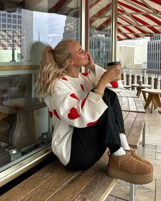 Women’s Heart Knit Sweater