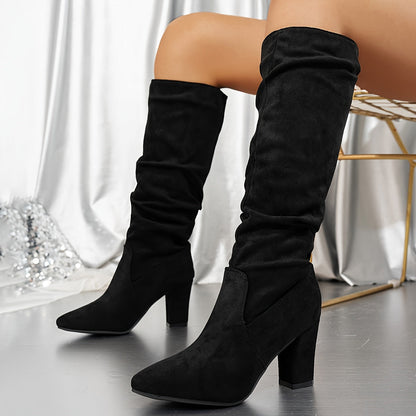 Women’s Knee High Block Heel Boots