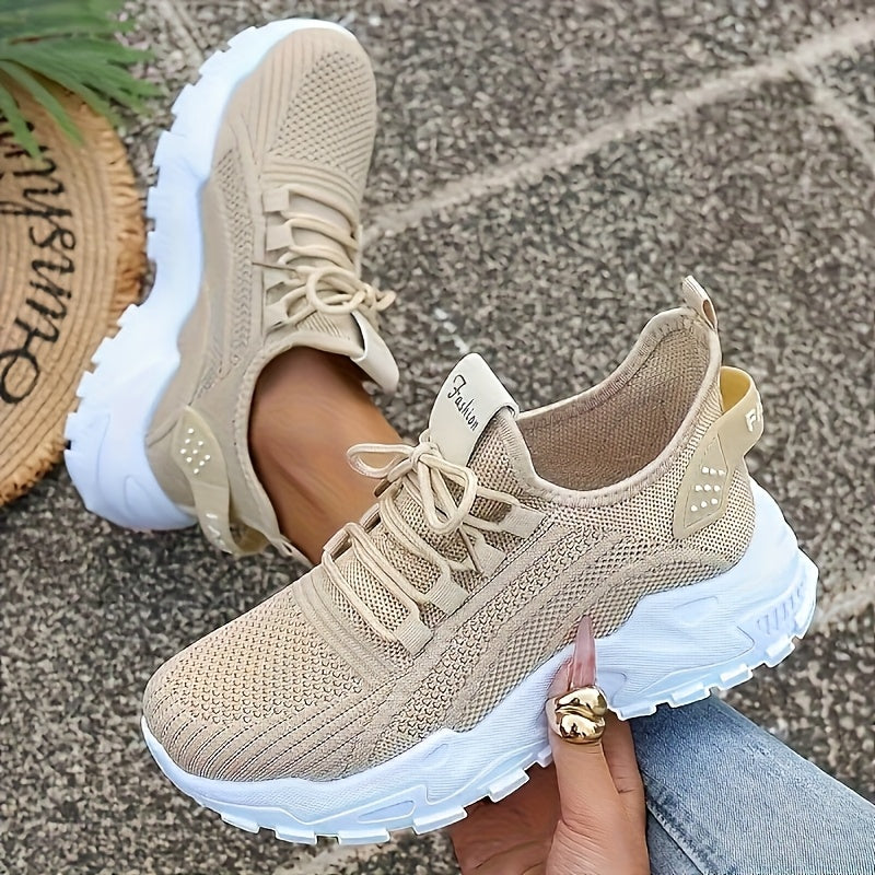 Women’s Knit Lace-Up Sneakers