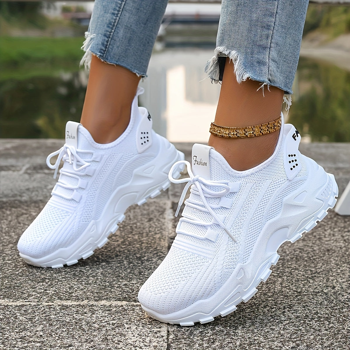 Women’s Knit Lace-Up Sneakers