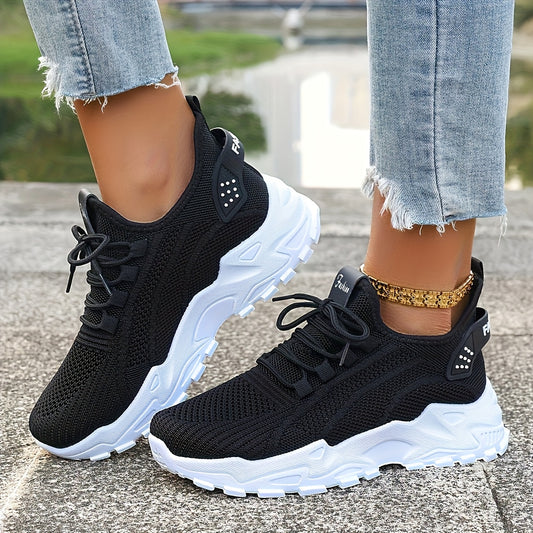 Women’s Knit Lace-Up Sneakers