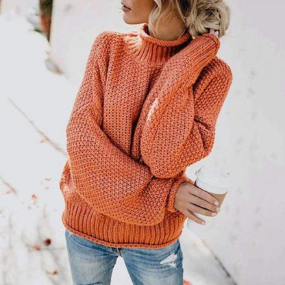 Women’s knitted high neck sweater