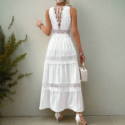 Women’s Lace Panel Maxi Dress