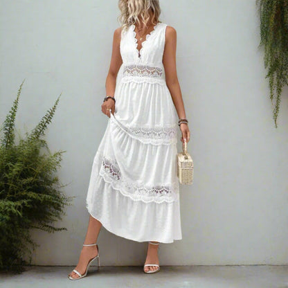 Women’s Lace Panel Maxi Dress
