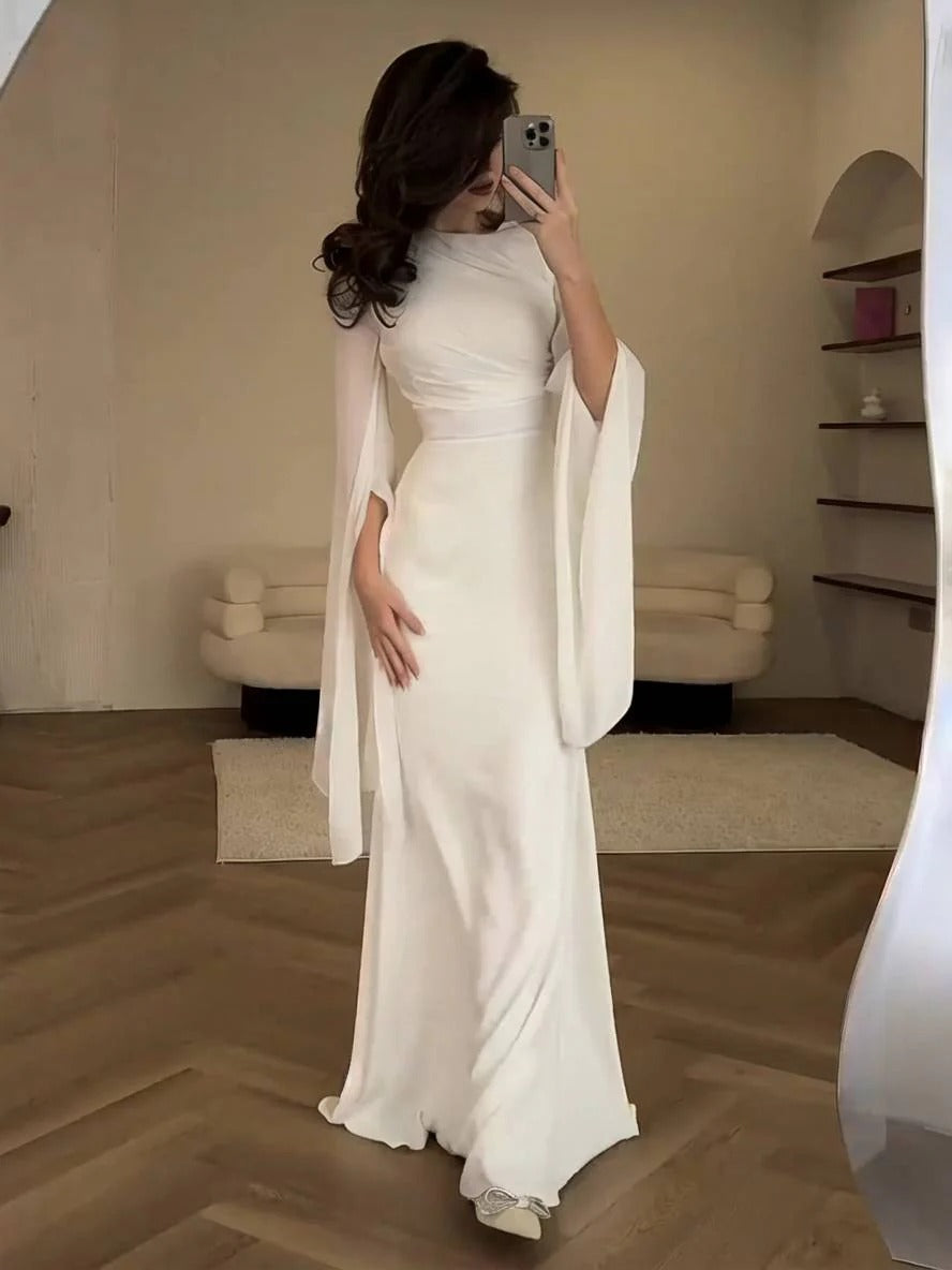 Women’s Long Sleeve Cape Maxi Dress