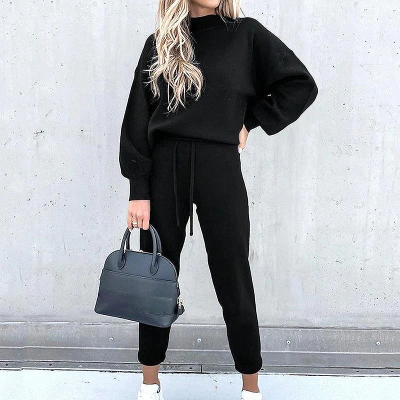 Women’s Long Sleeve Knit Pants Set