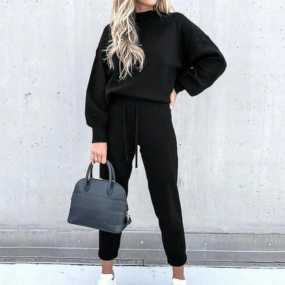 Women’s Long Sleeve Knit Pants Set