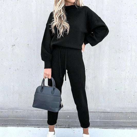 Women’s Long Sleeve Knit Pants Set