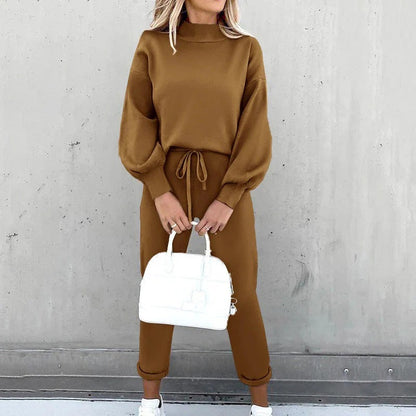 Women’s Long Sleeve Knit Pants Set