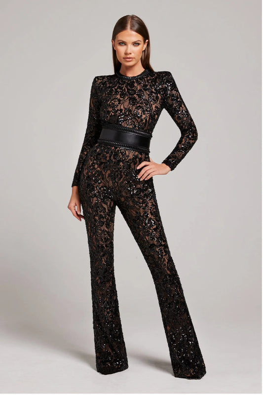 Women’s Long Sleeve Lace Jumpsuit