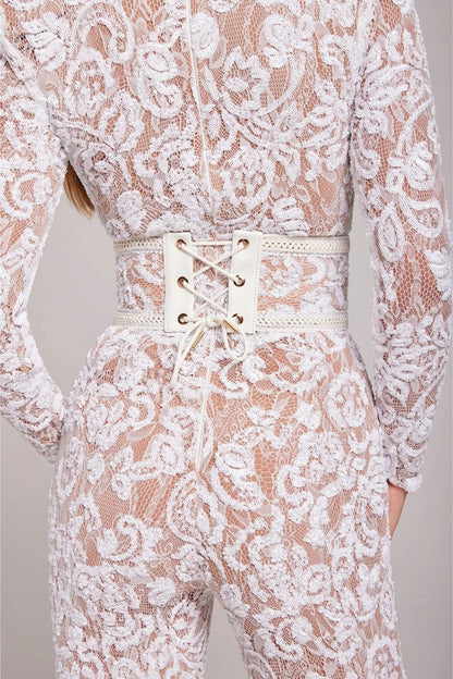 Women’s Long Sleeve Lace Jumpsuit