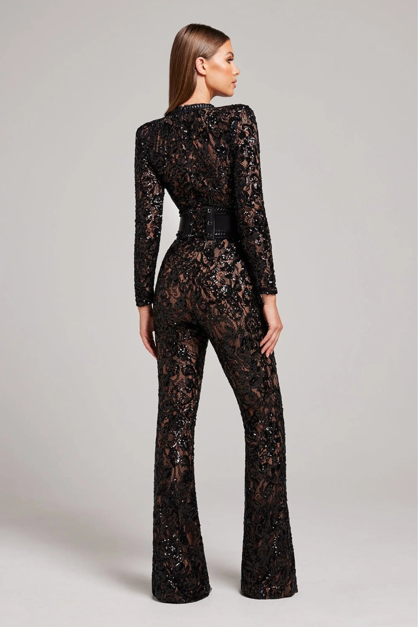 Women’s Long Sleeve Lace Jumpsuit