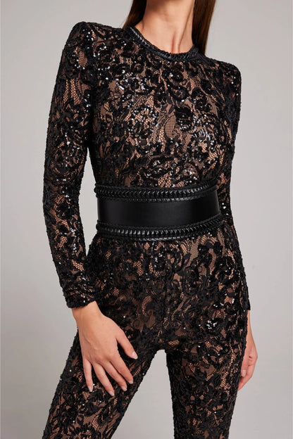 Women’s Long Sleeve Lace Jumpsuit