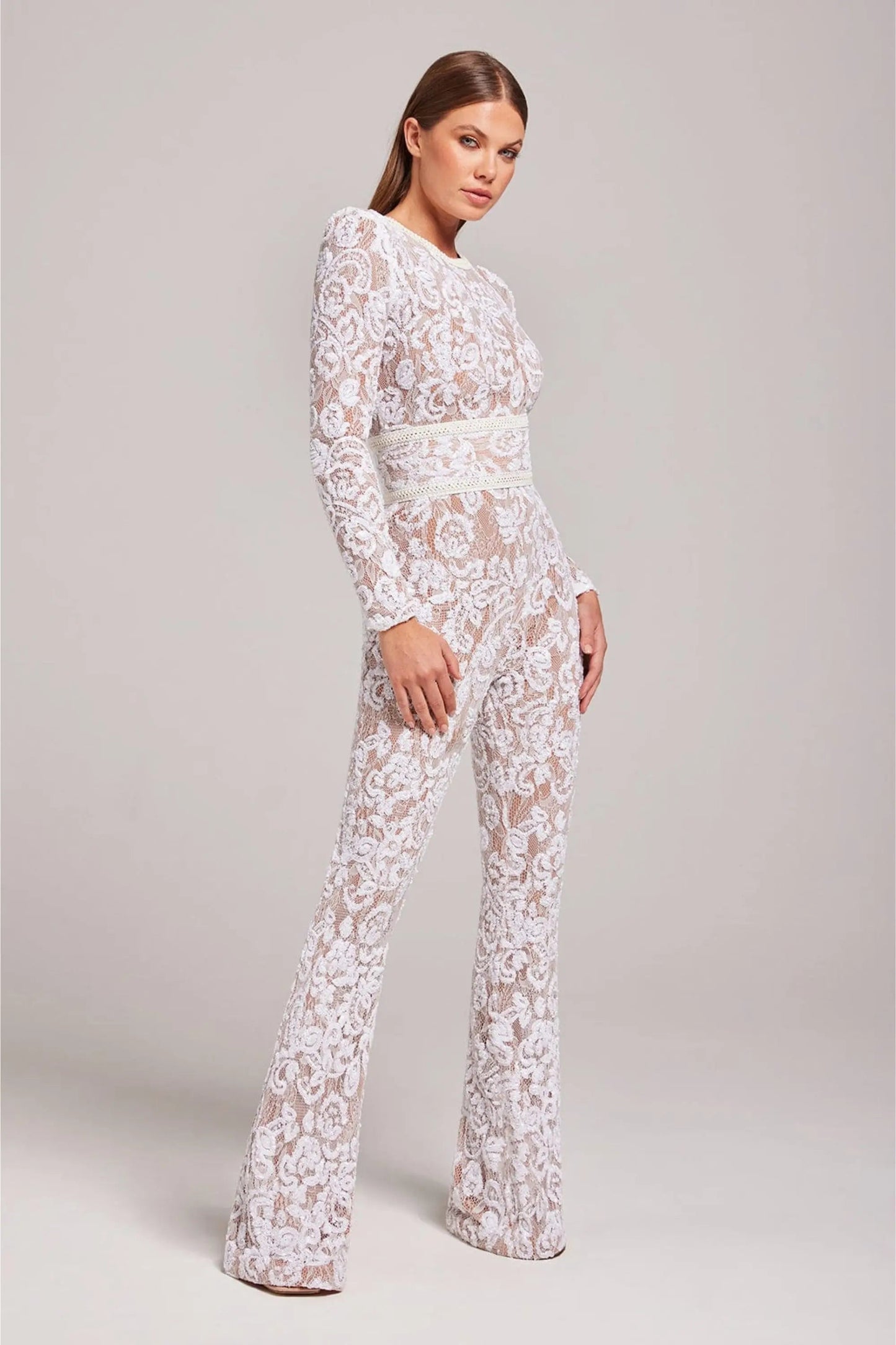 Women’s Long Sleeve Lace Jumpsuit