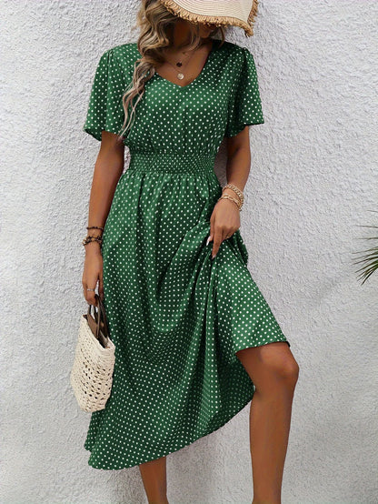 Women’s Midi Dress Polka Dot