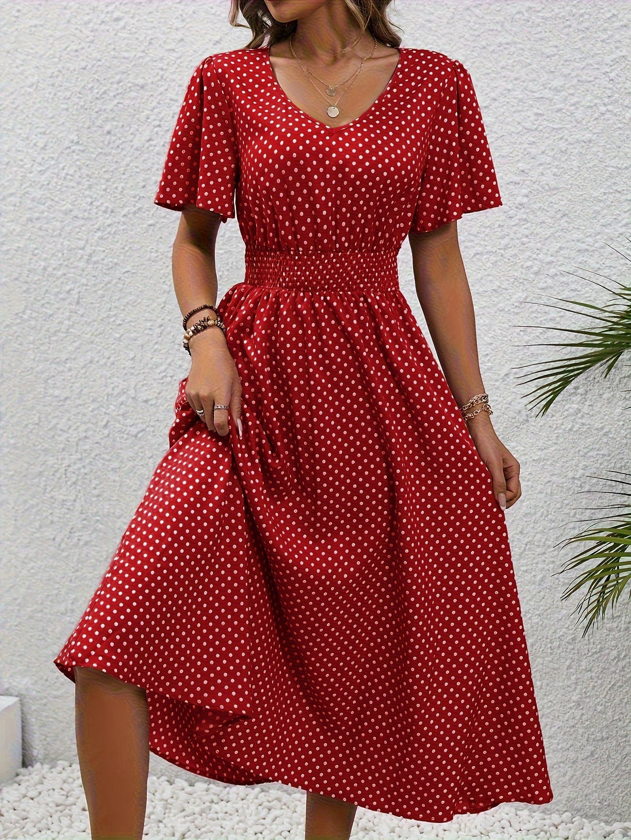 Women’s Midi Dress Polka Dot