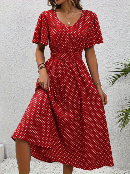 Women’s Midi Dress Polka Dot
