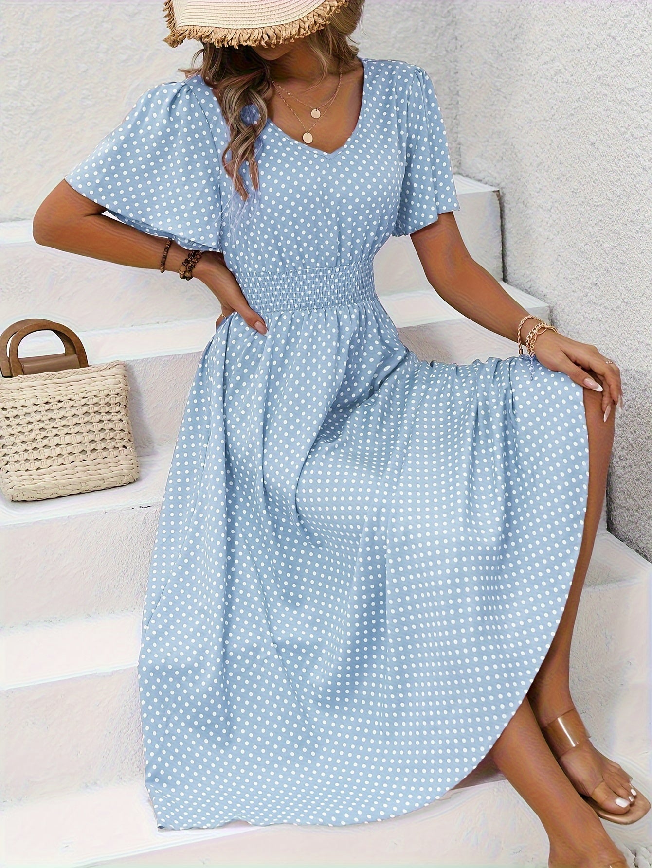 Women’s Midi Dress Polka Dot