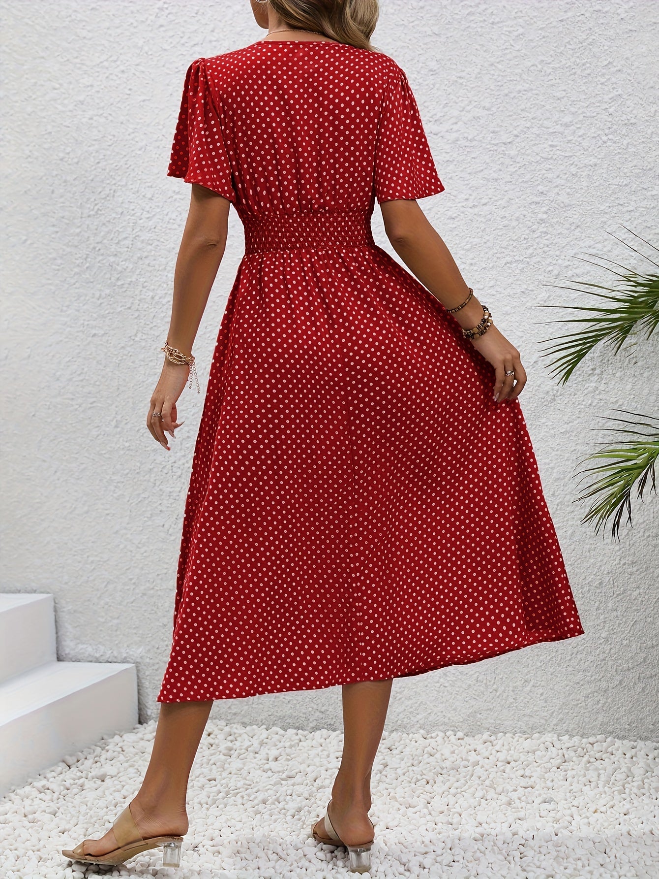 Women’s Midi Dress Polka Dot