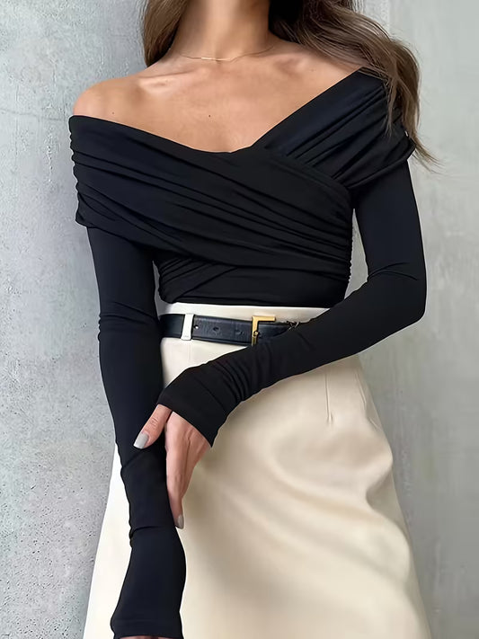 Women’s off shoulder long sleeve top