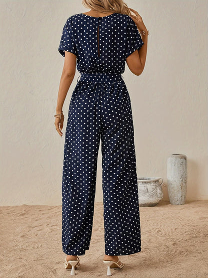 Women’s Off Shoulder Polka Dot Jumpsuit