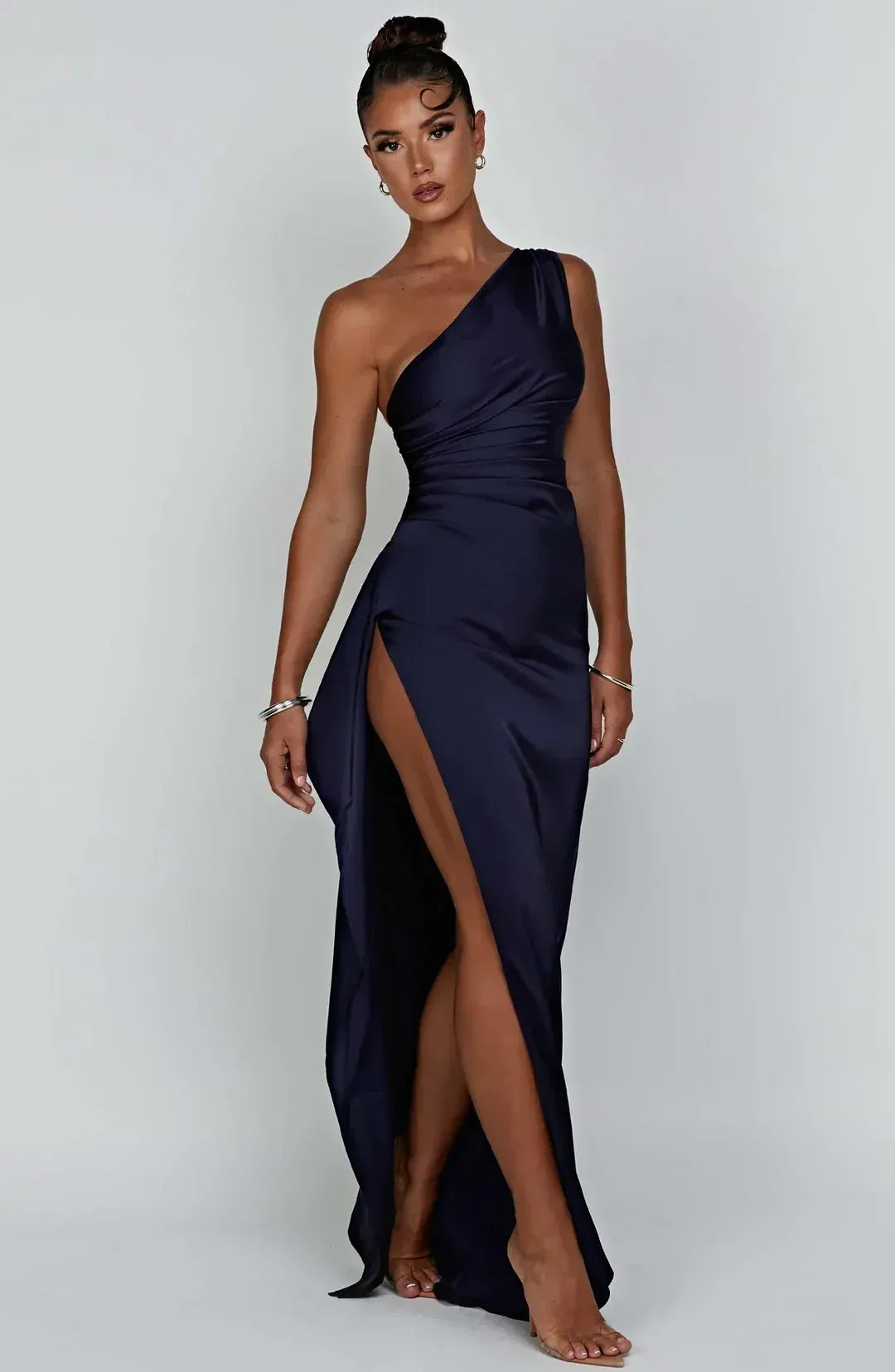 Women’s One-Shoulder Slit Maxi Dress