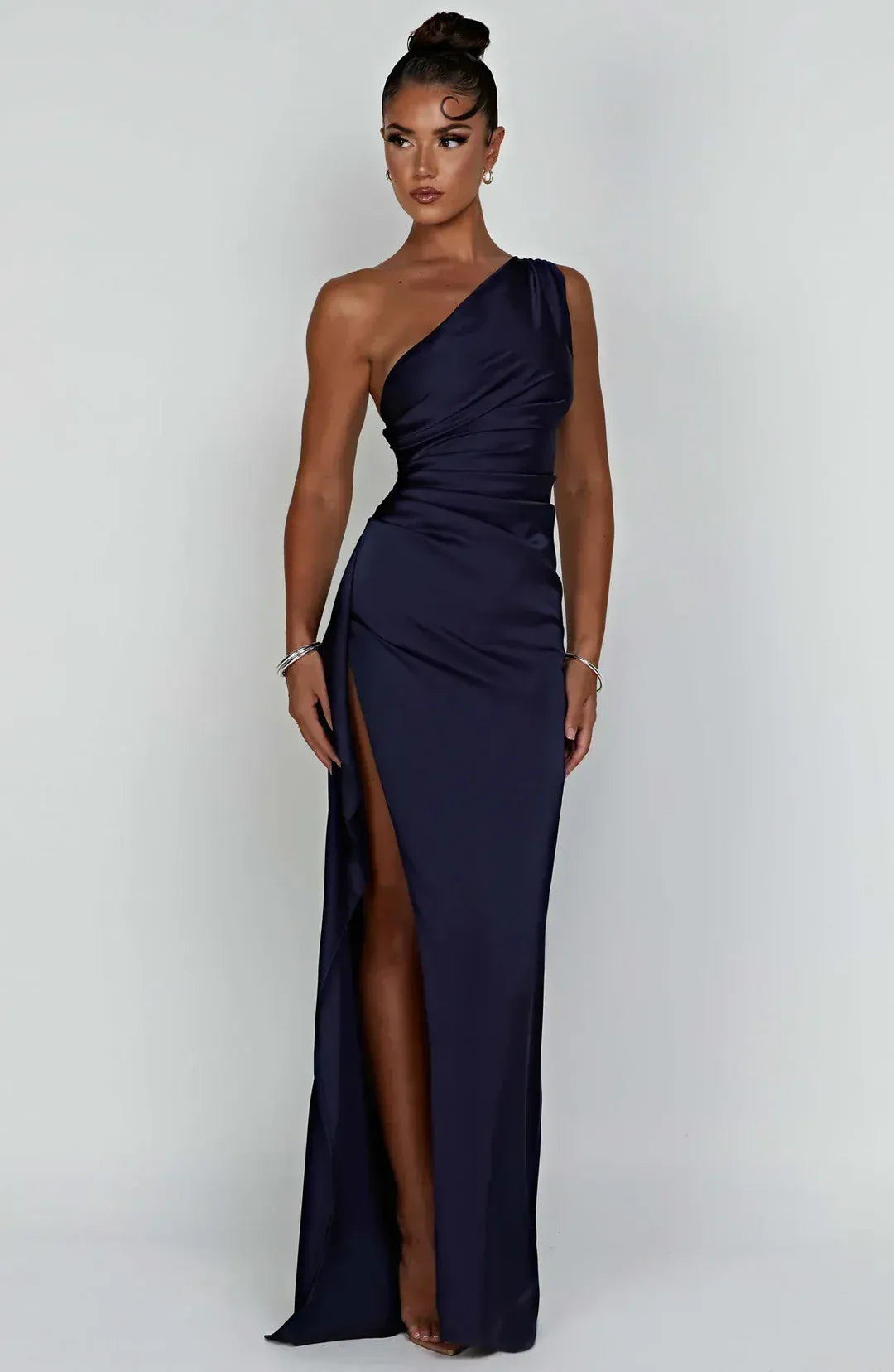 Women’s One-Shoulder Slit Maxi Dress