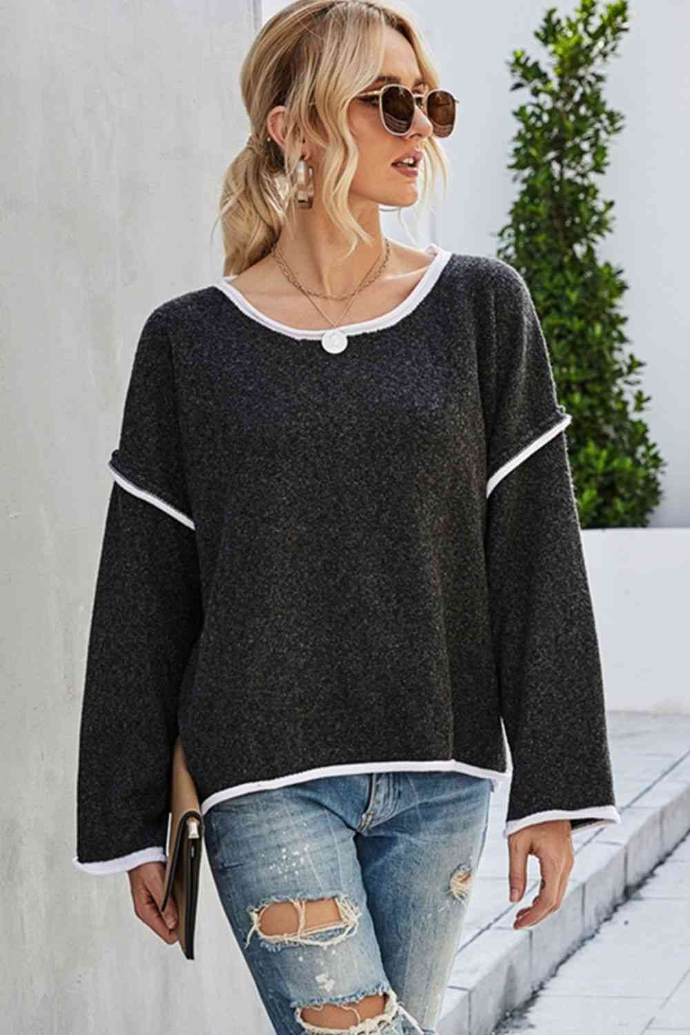 Women’s Oversized Long Sleeve Pullover Sweater