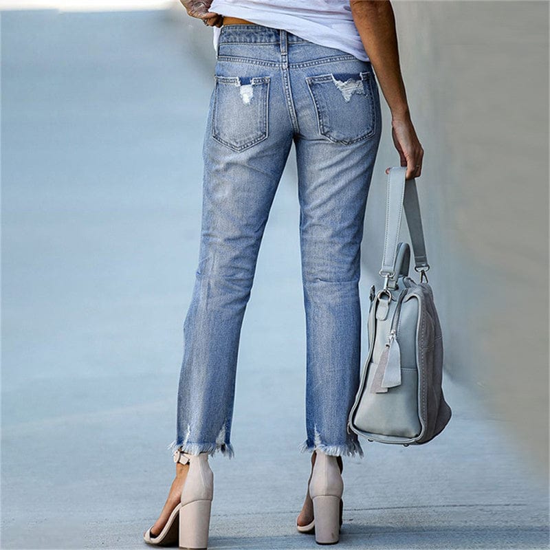 Women’s Skinny Denim Pants Distressed