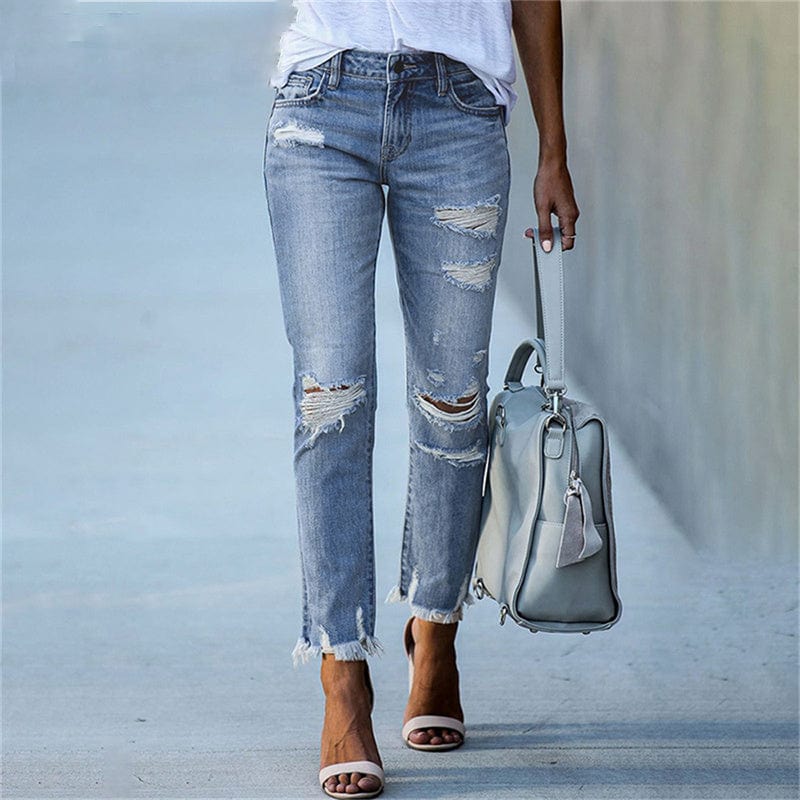 Women’s Skinny Denim Pants Distressed