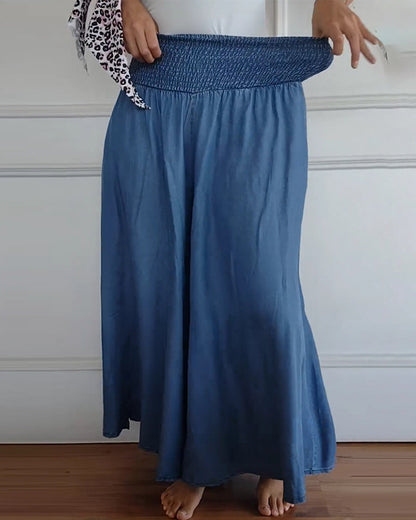 Women’s Smocked Wide Leg Pants